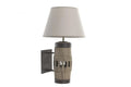 LAMPARA APLIQUE MADERA METAL 34X34X25 EJE