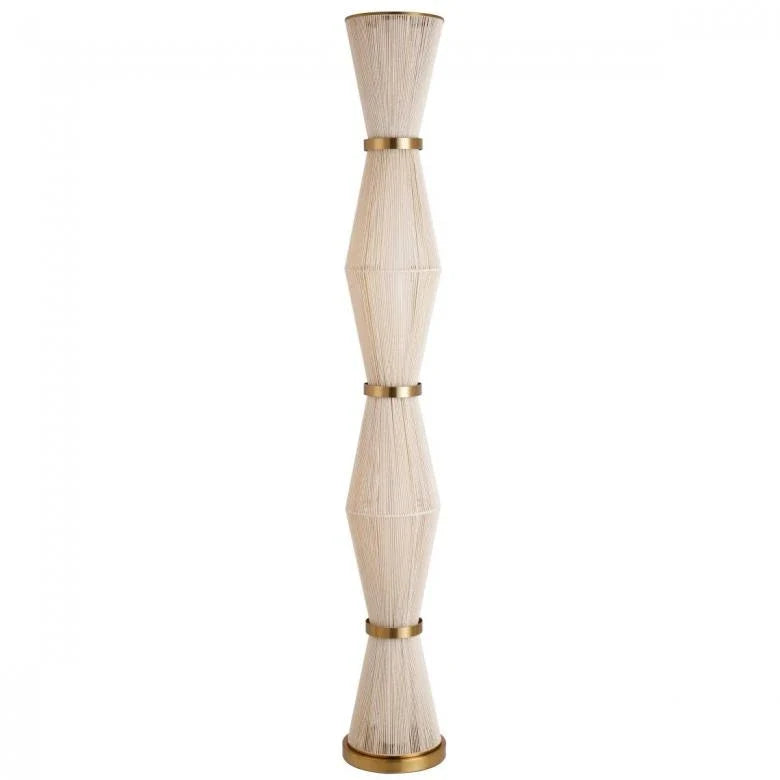 LAMPARA PIE ALGODON METAL 20X20X140 CRUDO