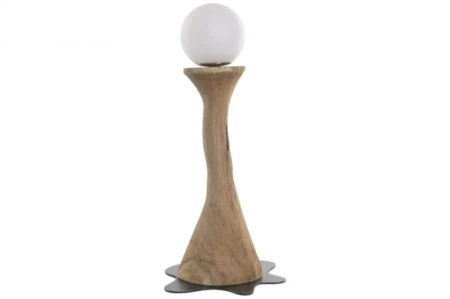LAMPARA SOBREMESA TECA RECICLADA 32X18X64