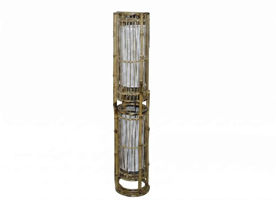 LAMPARA PIE BAMBU 20X20X150