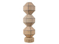 LAMPARA PIE RATAN POLIESTER 30X30X100 BEIGE