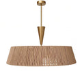 LAMPARA TECHO FIBRA METAL 76X76X68 MARRON