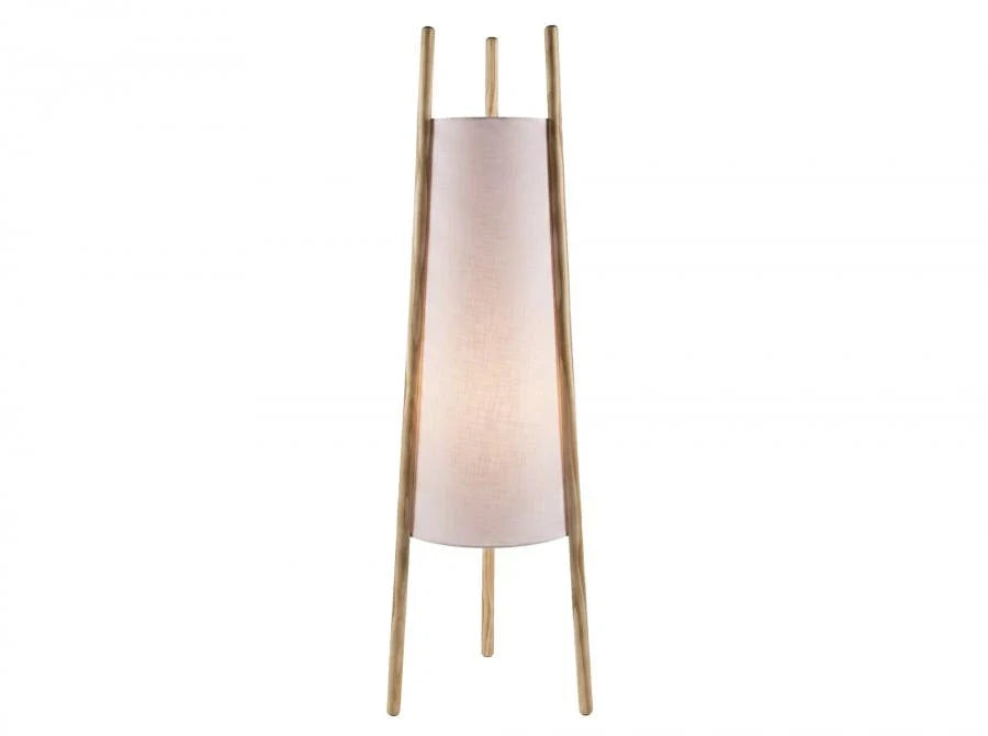 LAMPARA PIE PINO LINO 36X36X122,5 MARRON