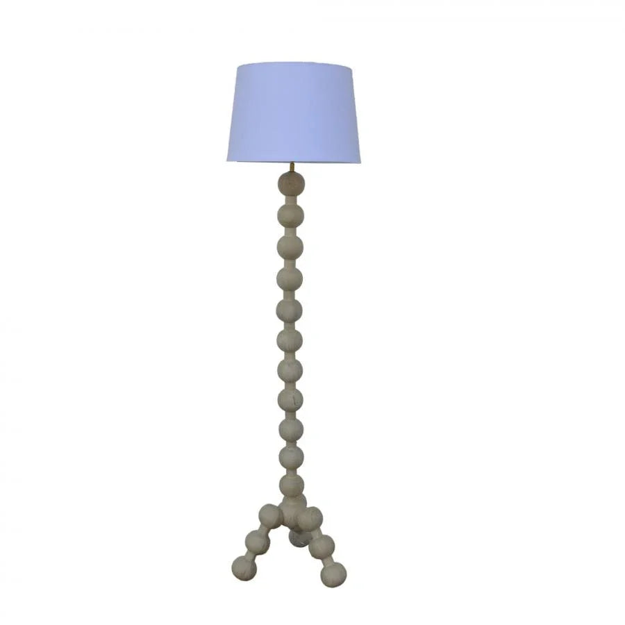 LAMPARA PIE MANGO 41X41X168 MARRON CLARO