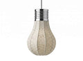 LAMPARA TECHO YUTE METAL 35X35X50 BOMBILLA CREMA