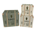 BAUL SET 3 POLIESTER MADERA 50X40X48 MULTICOLOR