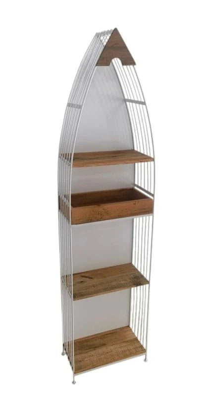 ESTANTERIA MADERA RECICLADA METAL 38X21X148.5