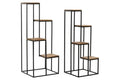 REPISA SET 2 METAL ABETO 40X40X100 MACETAS NEGRO