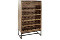 BOTELLERO ACACIA METAL 60X32X107 BOTELLERO X25