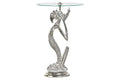 MESITA AUXILIAR ALUMINIO CRISTAL 46X46X72 PERSONA