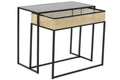 MESA CENTRO SET 2 METAL RATAN 60X30X50 REJILLA