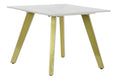 MESITA AUXILIAR CERAMICA METAL 60X60X48 DORADO