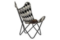 SILLON PIEL HIERRO 70X70X90 ROMBOS MARRON