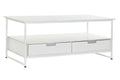 MESA CENTRO METAL MDF 110X55X46 BLANCO