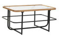 MESA CENTRO METAL CRISTAL 90X60X46 NEGRO