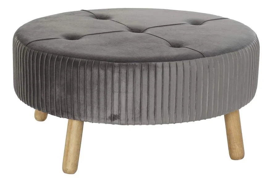 REPOSAPIES VELVET MADERA 80X80X38 TERCIOPELO