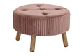 REPOSAPIES VELVET MADERA 61X61X38 TERCIOPELO