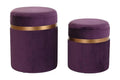 REPOSAPIES SET 2 POLIESTER MDF 39X39X49 TERCIOPELO