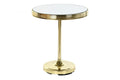 MESITA AUXILIAR LATON ESPEJO 42,5X42,5X49 DORADO