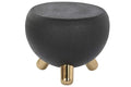 MESITA AUXILIAR HIERRO 51X51X44 RUGOSO NEGRO