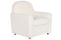 BUTACA POLIESTER MADERA 79X72X86 BORREGUITO BLANCO