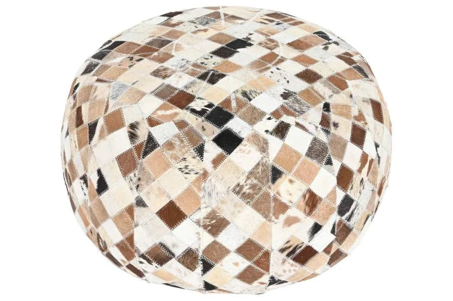 COJIN SUELO PIEL 48X48X35 CAMEL