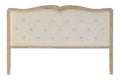 CABECERO CAMA LINO RUBBERWOOD 160X10X120 BEIGE
