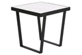 MESITA AUXILIAR METAL CERAMICA 50X50X50 BLANCO