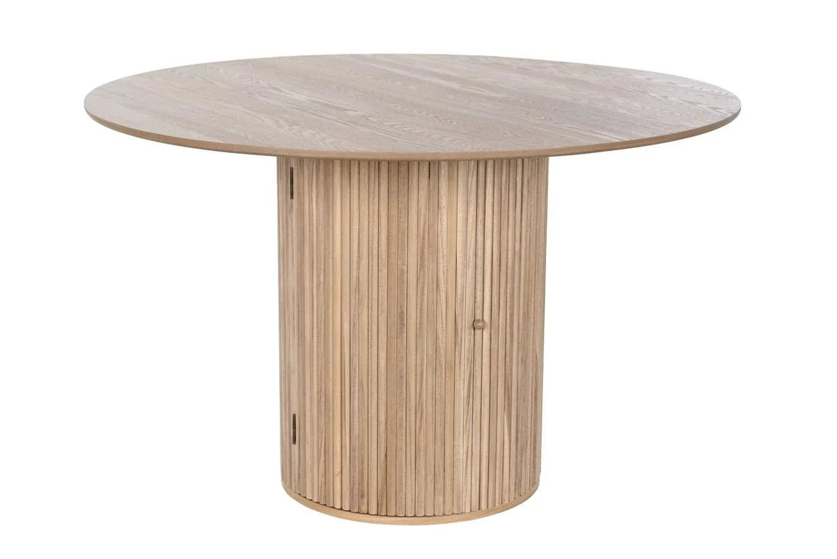 MESA REDONDA COMEDOR PAULOWNIA 120X120X77 PUERTA