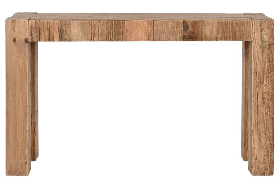 CONSOLA MADERA RECICLADA PINO 117X36X71 NATURAL
