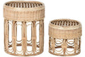 MESITA AUXILIAR SET 2 MIMBRE 42X42X47 NATURAL