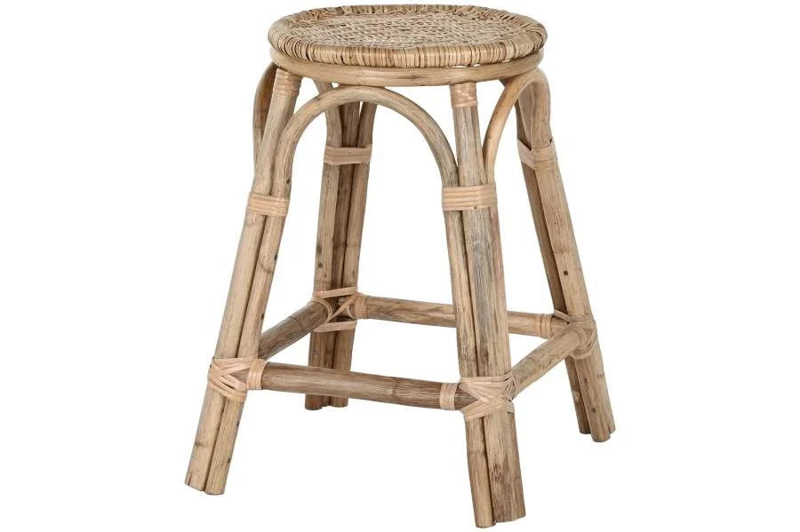 TABURETE MIMBRE RATAN 37X37X49,5 NATURAL