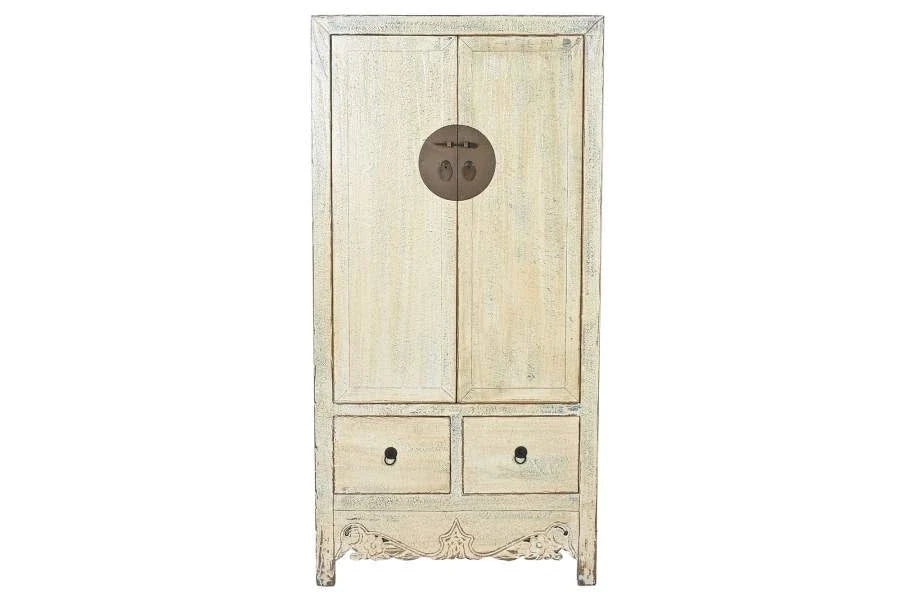 ARMARIO ABETO METAL 88X52X180 TALLADO NATURAL