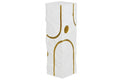 PEDESTAL MDF 25X25X80 MODERNO RUGOSO BLANCO