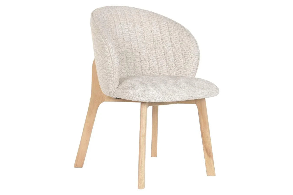 SILLA MADERA DE HEVEA POLIESTER 58X58X79 BEIGE