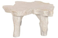 MESA CENTRO RAIZ DE TECA 88X88X46 DECAPE BLANCO