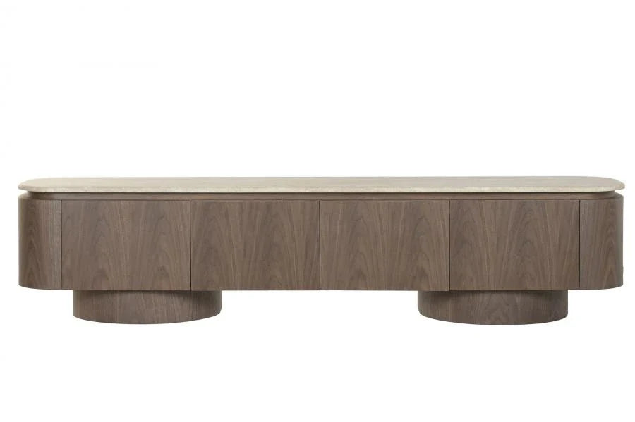 MUEBLE TV MDF GRANITO 200X40X45 MARRON