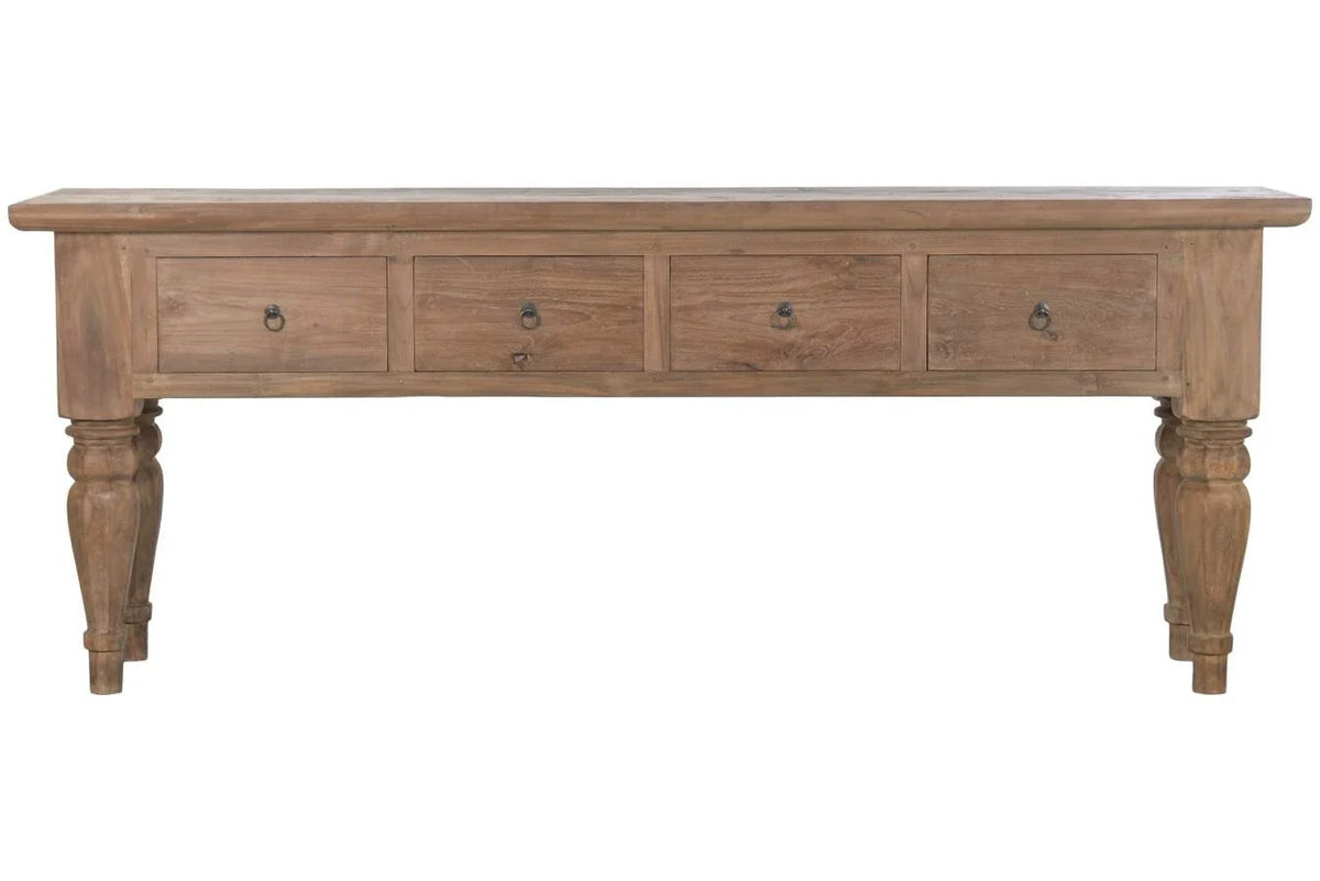 CONSOLA MADERA RECICLADA 200X45X78 4 CAJONES