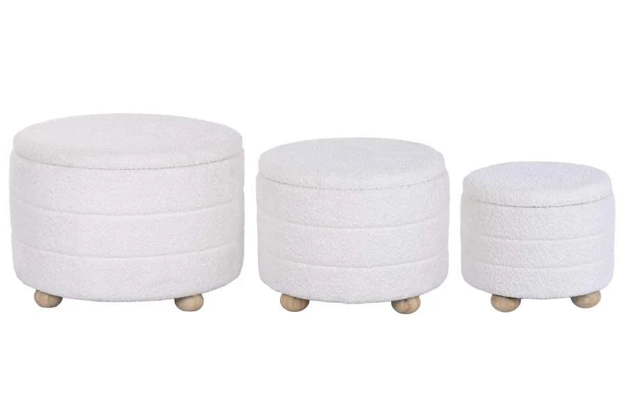 REPOSAPIES SET 3 POLIESTER 62X62X43 ALMACENAJE INT