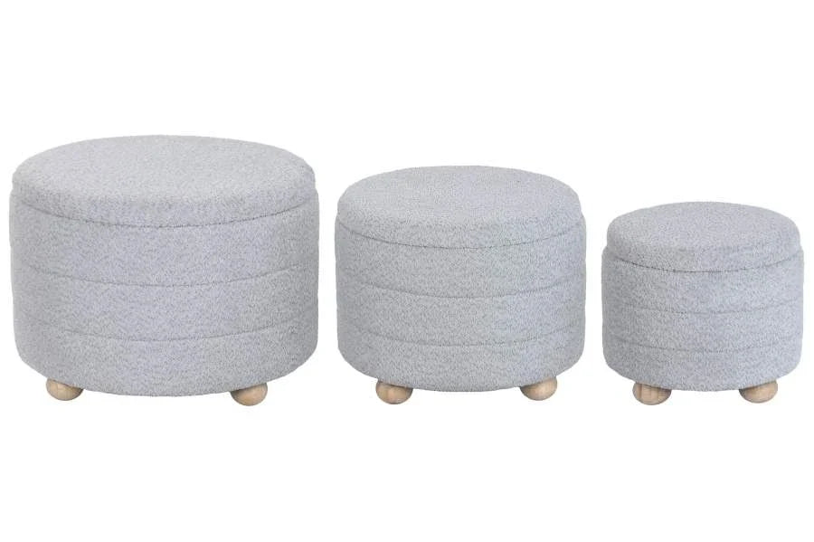 REPOSAPIES SET 3 POLIESTER 62X62X43 ALMACENAJE INT