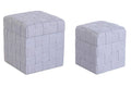 REPOSAPIES SET 2 POLIESTER 40X40X43 CON TAPA