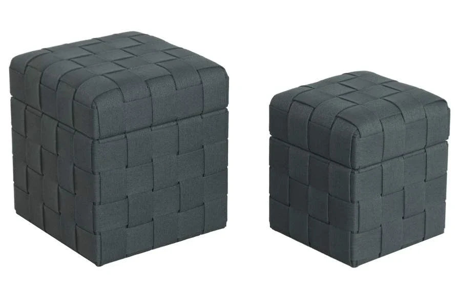 REPOSAPIES SET 2 POLIESTER 40X40X43 CON TAPA