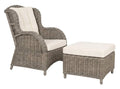 SILLON SET 2 RATAN 76X85X96 CON REPOSAPIES Y COJIN