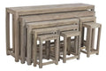 CONSOLA SET 9 MADERA RECICLADA 160X40X82 MESITAS