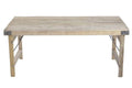 MESA COMEDOR PLEGABLE MADERA RECICLADA 180X90X76