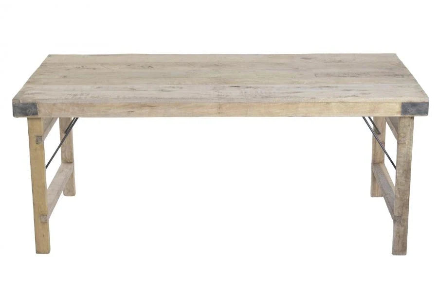 MESA COMEDOR PLEGABLE MADERA RECICLADA 180X90X76