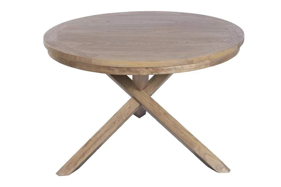 MESA REDONDA COMEDOR MADERA RECICLADA 120X120X76