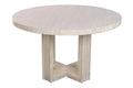 MESA REDONDA COMEDOR OLMO MACIZO MARMOL 130X130X76