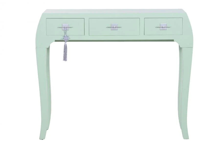 CONSOLA ABETO MDF 96X26X80 ORIENTAL VERDE MENTA
