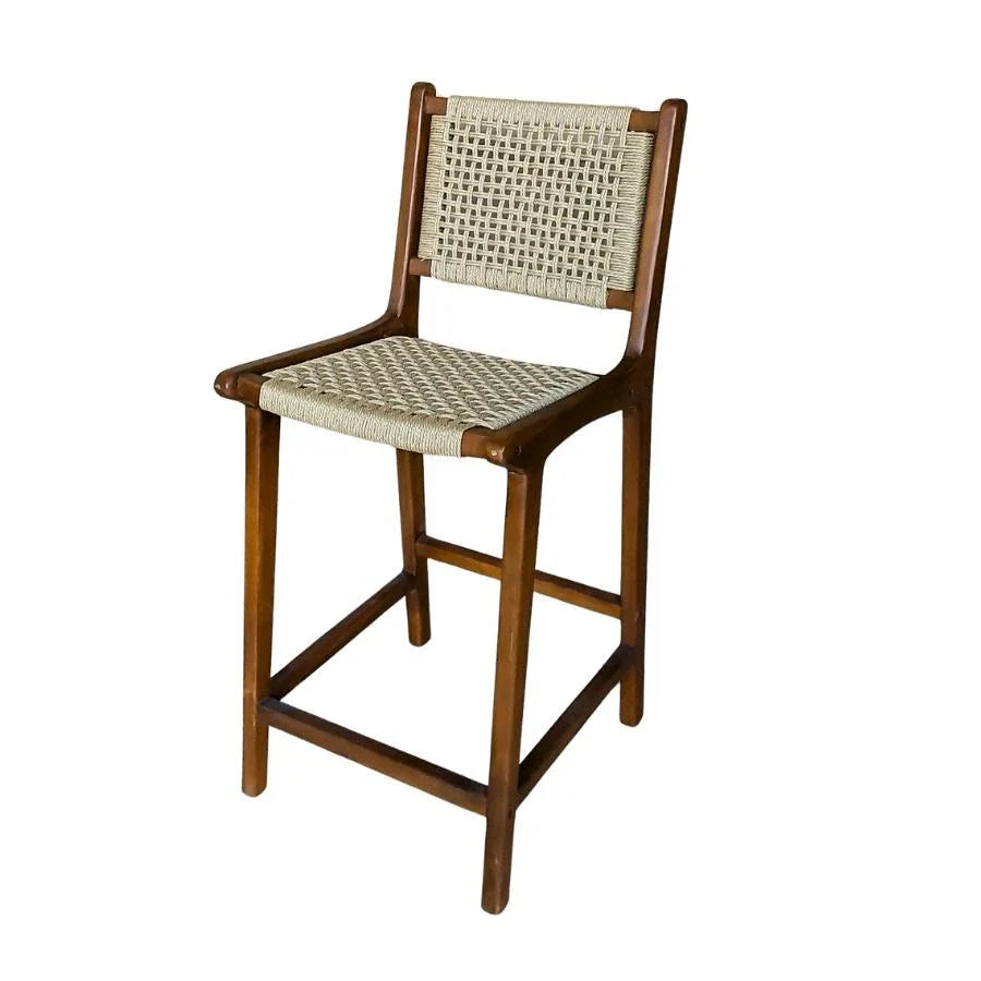 TABURETE TECA RATAN 45X55X100